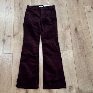 LOFT Rich Burgundy Corduroy Trousers